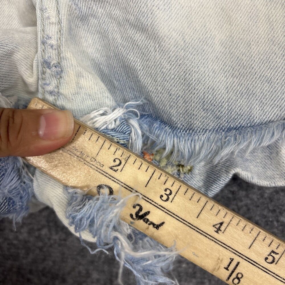 Free People Elsa Cut Off Denim Shorts Womens Size 25 - Picture 6 of 8